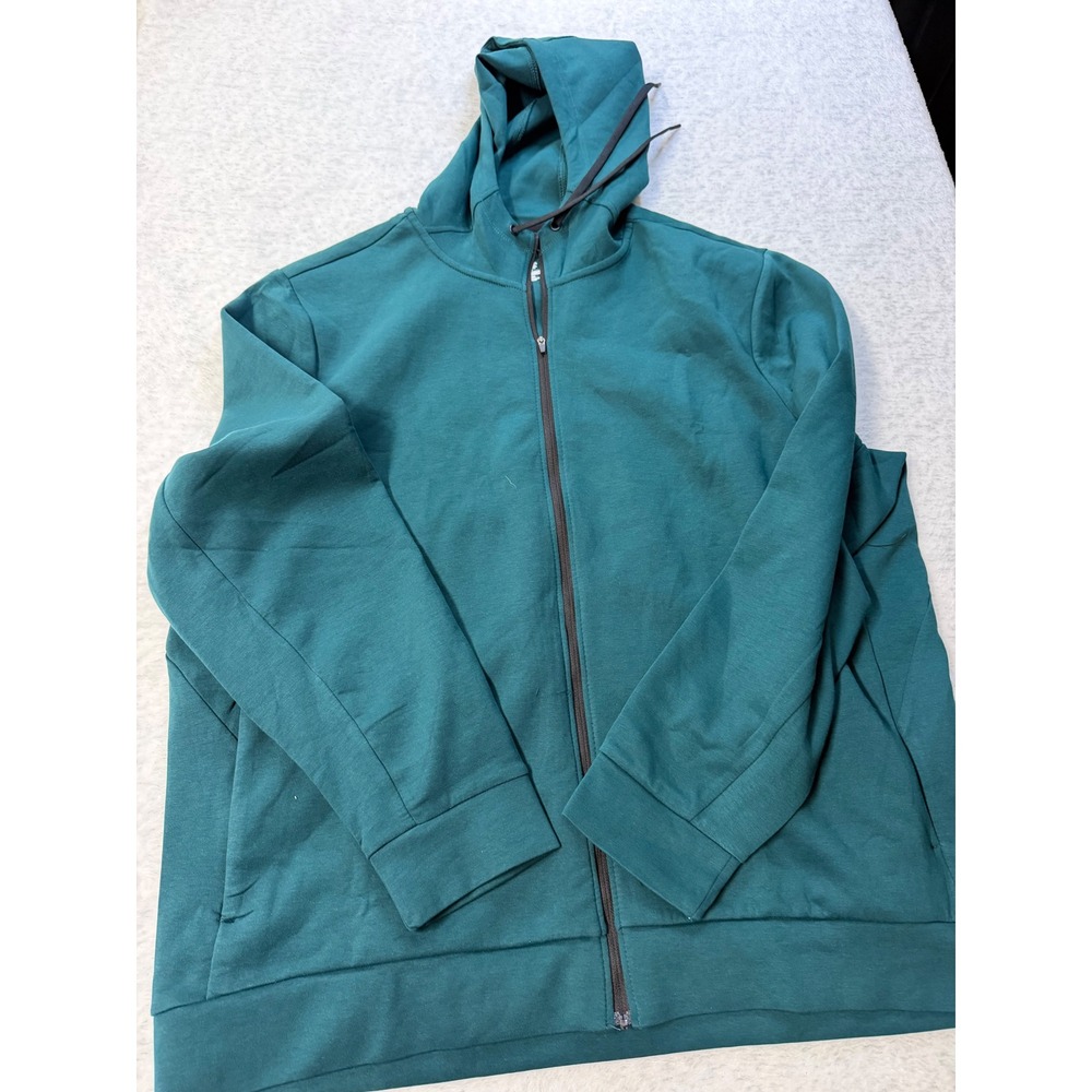Members Mark‎ Mens Active Full Zip Hoodie Teal Green XXL C53538 NWOT